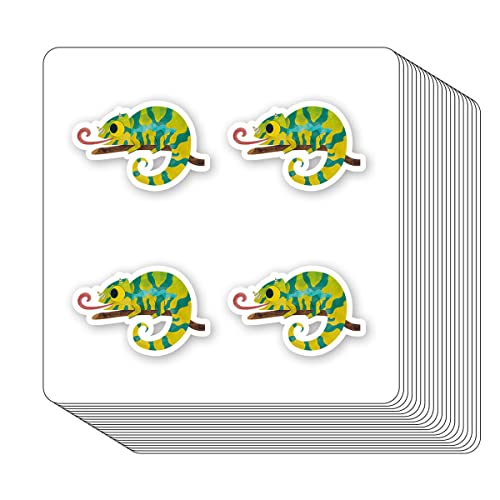 GUVSPTI Chameleon Stickers 1in for Scrapbooking Arts Craft Kids DIY Calendars Journals 80Pack - Image 1