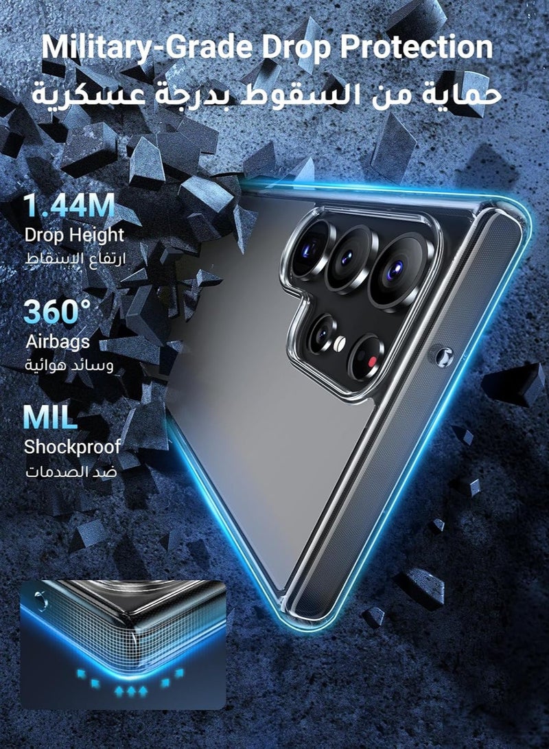 إلترازون ELTRAZONE Clear Soft TPU Case for Samsung S22 Ultra - Shockproof, Slim, Yellowing-Resistant, and Anti-Fingerprint - Image 3