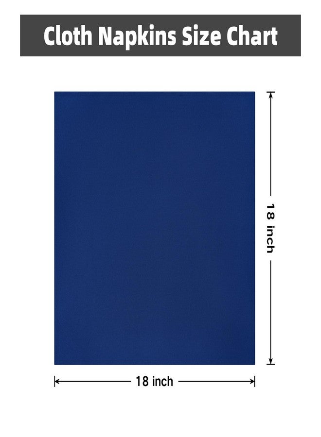 Nacuci Cloth Napkins Set of 12 Washable Dinner Napkins Square 18X18 Inch Navy Blue Reusable Table Napkin with Hemmed Edges for Hotel Restaurant Wedding Party Banquet Event - Image 5