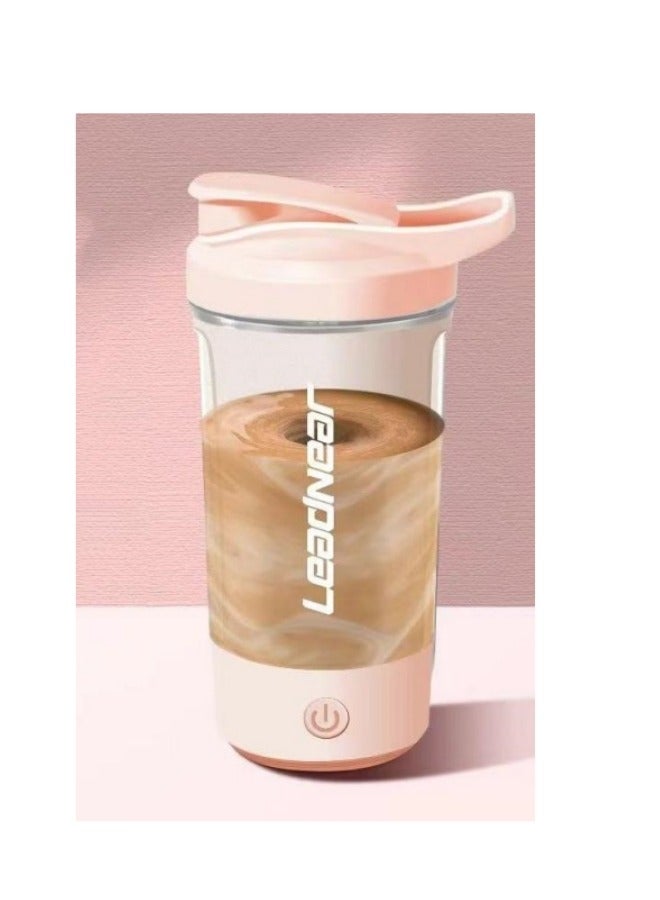 LeadNear Electric Protein Shaker Flask, USB Rechargeable Shaker Flask, BPA-Free Protein Blend Shaker Flask, Portable Cup for Workout Supplement Juice (pink) - Image 1