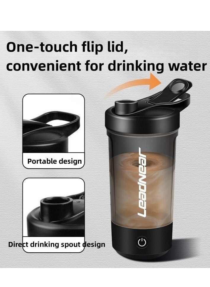 LeadNear Electric Protein Shaker Flask, USB Rechargeable Shaker Flask, BPA-Free Protein Blend Shaker Flask, Portable Cup for Workout Supplement Juice (pink) - Image 4