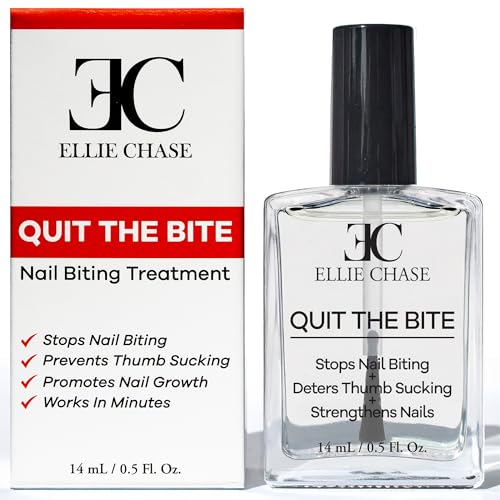 Ellie Chase Stop Nail Biting Deterrent Treatment Polish Extra Bitter Taste 0.5 Oz | Stop Putting Fingers In Your Mouth | Safe For Adults & Kids | Helps Nail Growth Made in USA | DBP Free, TPHP Free - Image 1