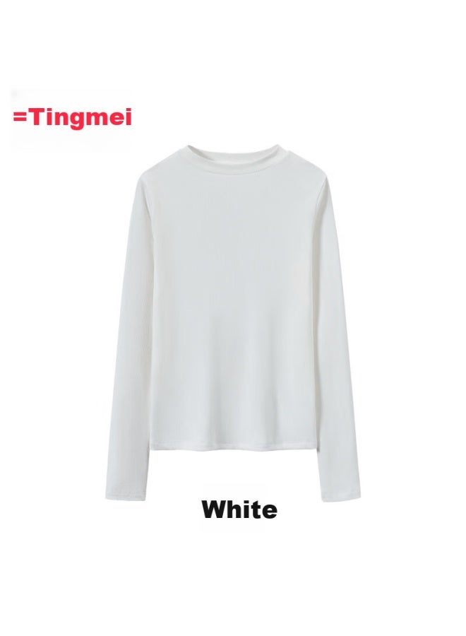 Gracewell Elegant Knit Base Shirt For Women  Autumn Winter Small Stand Collar Slim Fit Warm Stylish Versatile Casual Inner Wear - Image 4