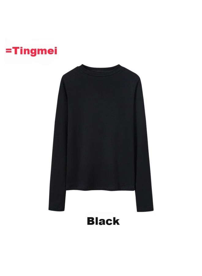 Gracewell Elegant Knit Base Shirt For Women  Autumn Winter Small Stand Collar Slim Fit Warm Stylish Versatile Casual Inner Wear - Image 3