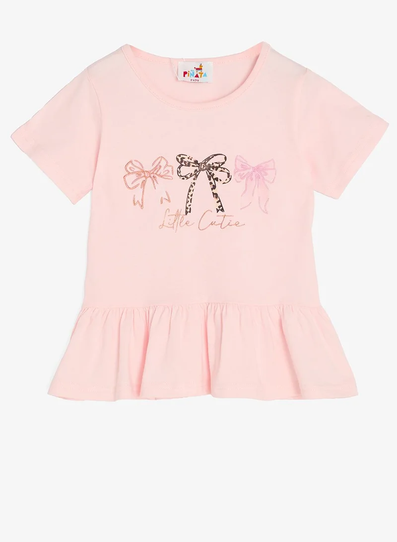 Pinata  Bow Print Cotton Top and Leggings Set for Women | Best Price UAE