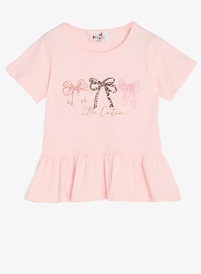 Pinata Bow Print Cotton Top and Leggings Set - Image 3
