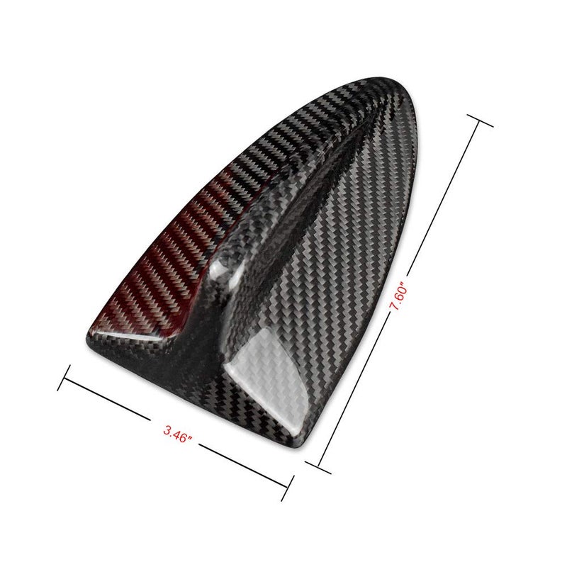 AIRSPEED Black Carbon Fiber Car Shark Fin Antenna Cover Radio Signal Base for BMW E82 E46 E90 E92 M3 Accessories (7.6'') - Image 2