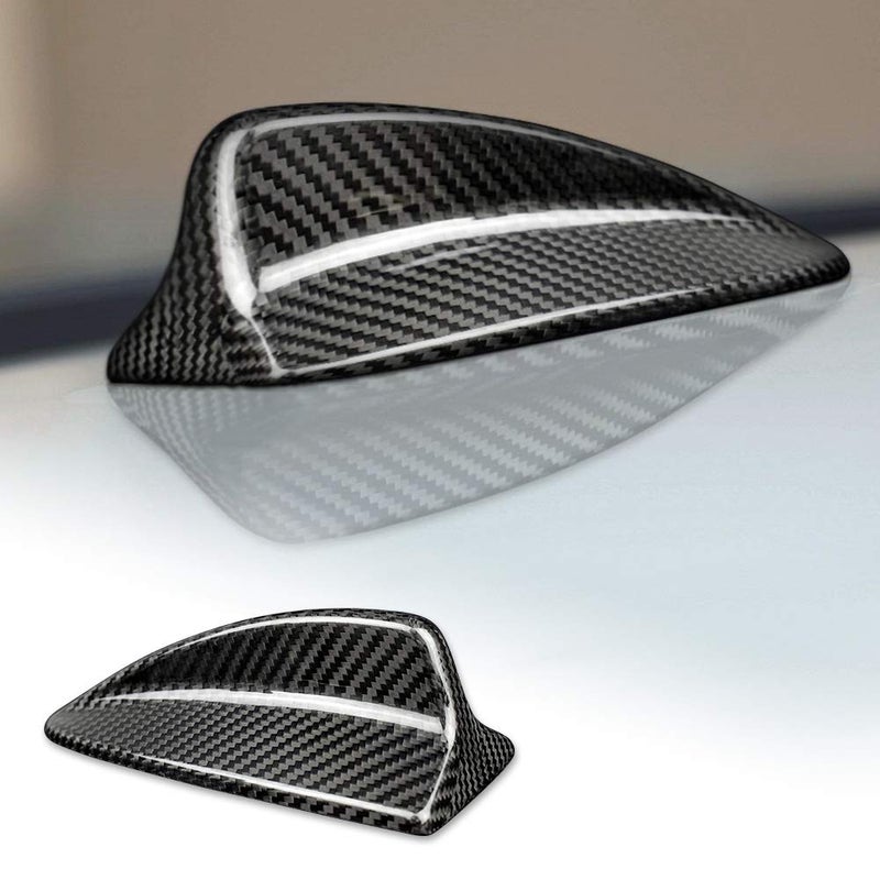 AIRSPEED Black Carbon Fiber Car Shark Fin Antenna Cover Radio Signal Base for BMW E82 E46 E90 E92 M3 Accessories (7.6'') - Image 1