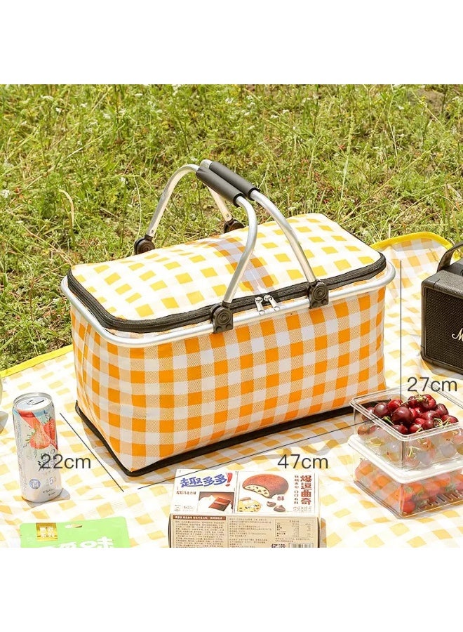Summer Travel Outdoor 28L Keepcold Picnic Icebox（yellow）  - Image 2