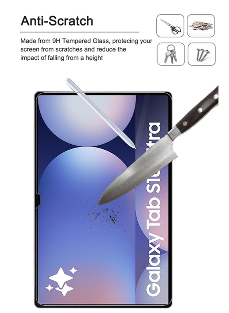 For Samsung Galaxy Tab S10 Ultra 14.6 inch Premium Tempered Glass Anti-Scratch, Smudge Proof Easy Installation Screen Protector Guard - Image 2