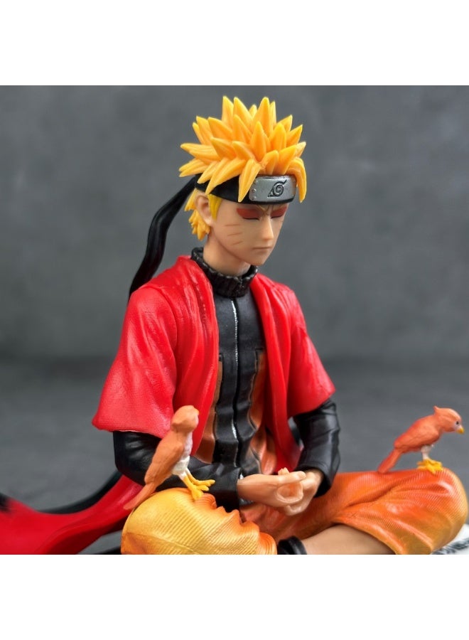 Halamodo Naruto Meditating Naruto Uzumaki Figure - Chakra-Gathering Anime Model, Desk Ornament and Serene Birthday Gift,15cm - Image 2