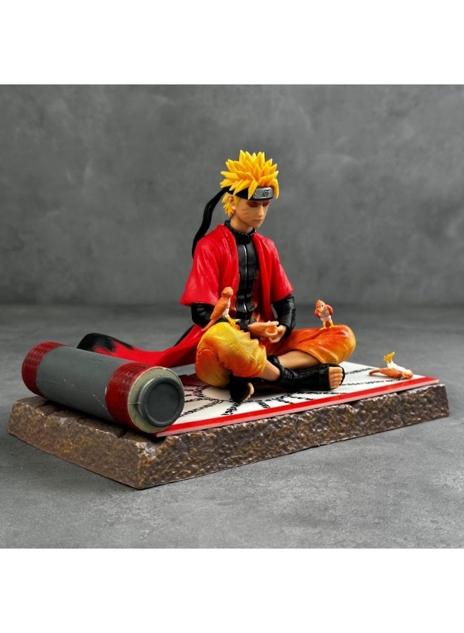 Halamodo Naruto Meditating Naruto Uzumaki Figure - Chakra-Gathering Anime Model, Desk Ornament and Serene Birthday Gift,15cm - Image 3
