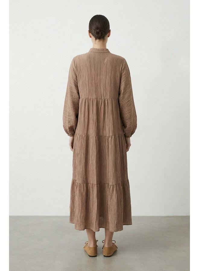 Soul Women's V-Neck Layered Dress – 32461ELB - MINK - Image 3