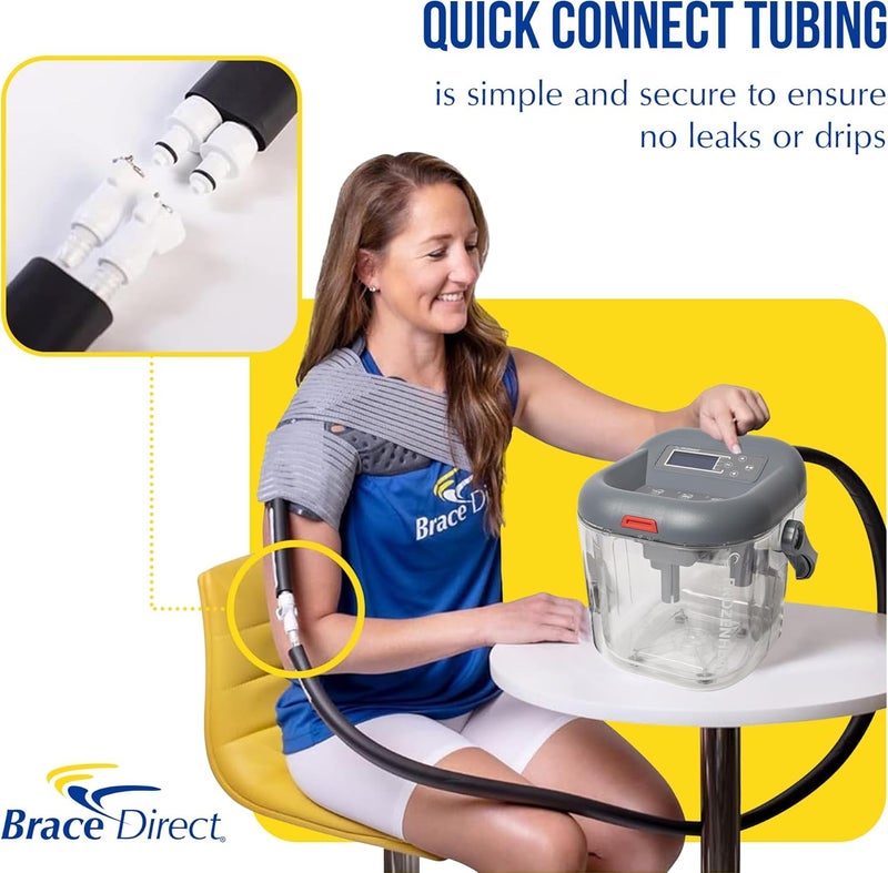 Brace Direct Frozen Heat Therapy Device  Digital Hot  Cold Water Circulation Unit for Sports Injury Arthritis  Ice Machine for Knee Hip Back Shoulder Ankle Pain Relief  with Universal Pad - Image 4