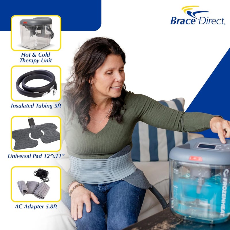 Brace Direct Frozen Heat Therapy Device  Digital Hot  Cold Water Circulation Unit for Sports Injury Arthritis  Ice Machine for Knee Hip Back Shoulder Ankle Pain Relief  with Universal Pad - Image 2