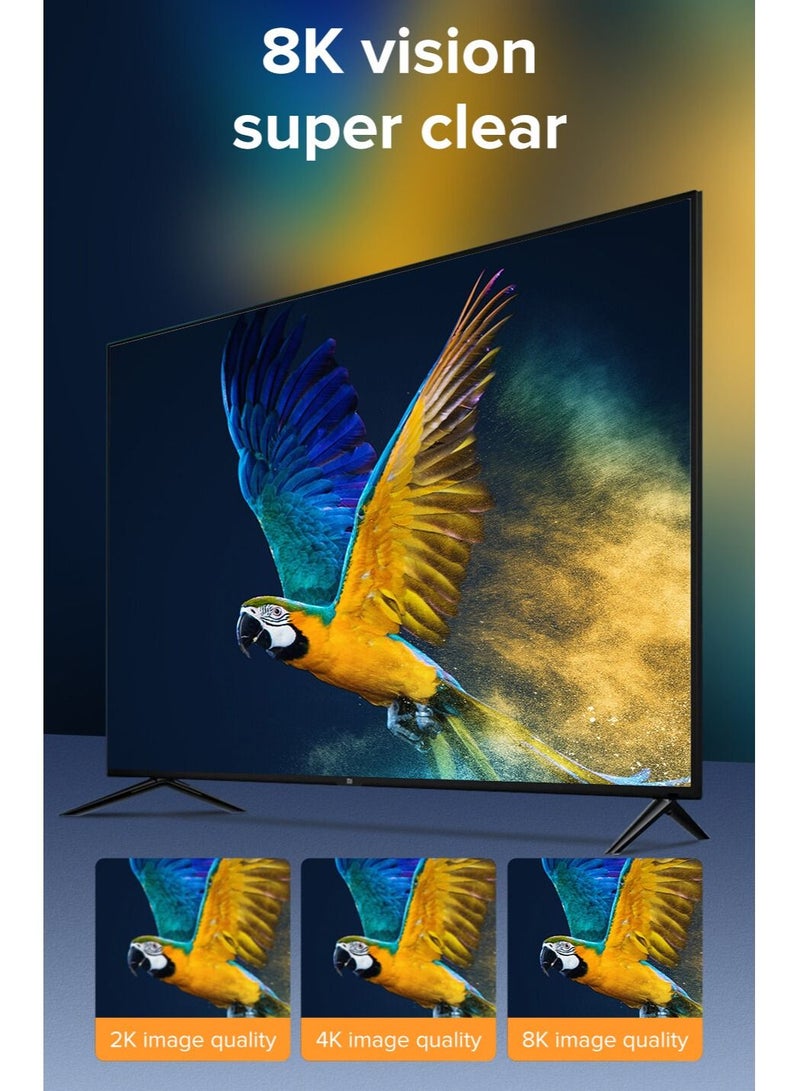 HDMI 2.1 Cable 8K/60Hz 4K/120Hz 2K144Hz Ultra High-Speed 48Gbps Cable 3D HDR Cable For PC Laptop HDTV PS5 PS4 Splitter Switch Audio Video - 3M