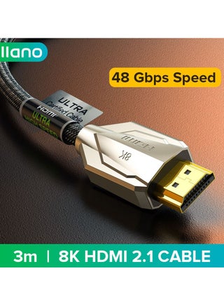 HDMI 2.1 Cable 8K/60Hz 4K/120Hz 2K144Hz Ultra High-Speed 48Gbps Cable 3D HDR Cable For PC Laptop HDTV PS5 PS4 Splitter Switch Audio Video - 3M - pzsku/Z7240DF327467111B0992Z/45/_/1654096269/ef793843-e898-47d8-af2a-a265184cc76f