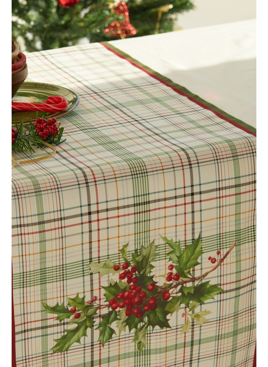 Knittingtr - Kokina Branched Plaid New Year Runner 45 x 135 - Image 1