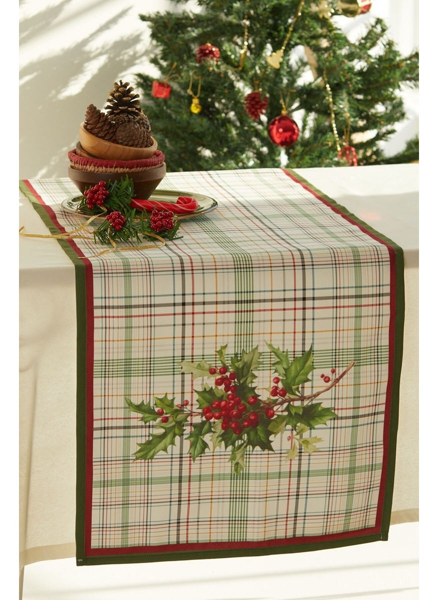 Knittingtr - Kokina Branched Plaid New Year Runner 45 x 135 - Image 1
