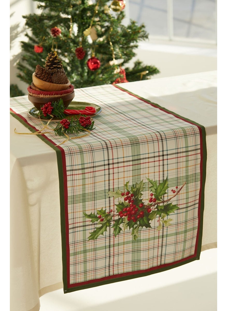 Knittingtr - Kokina Branched Plaid New Year Runner 45 x 135 - Image 1