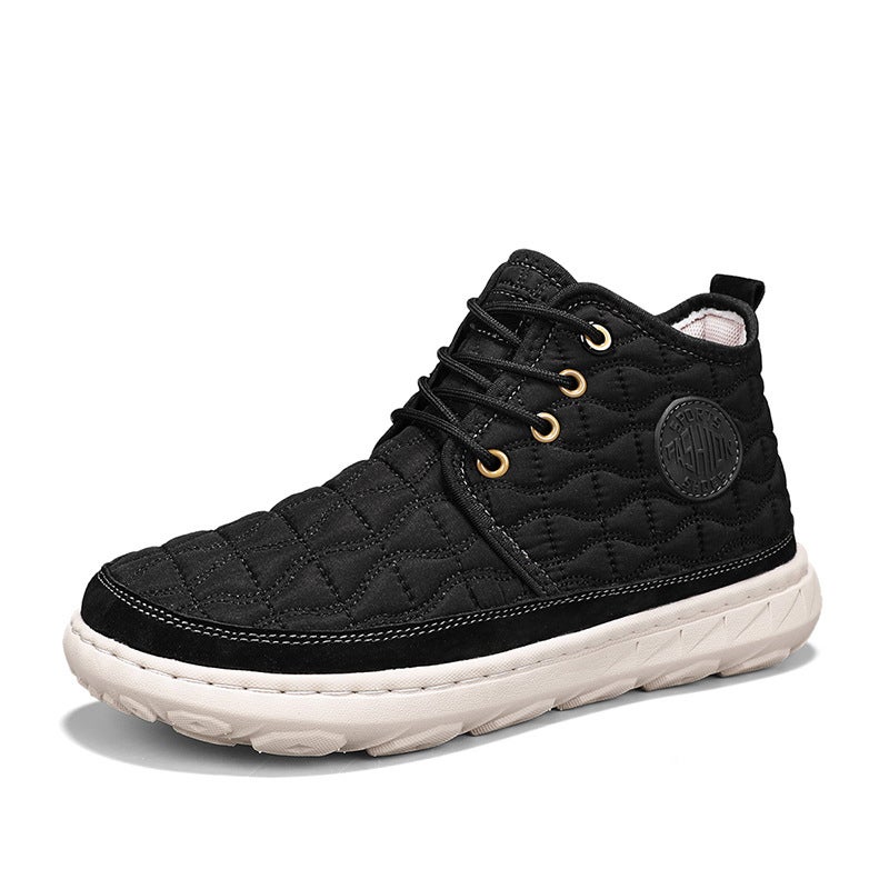 Men'S Boots Genuine Leather Large Size Boots Men'S Casual Men'S High-Top Snow Boots Men'S Workwear Boots - Image 3