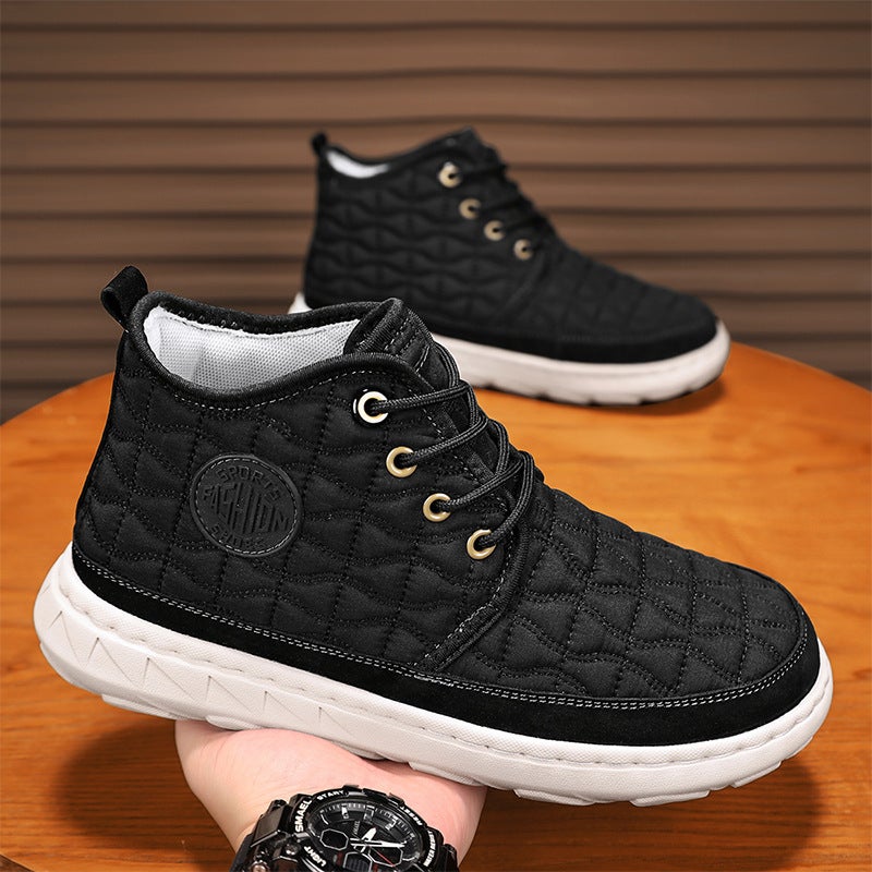Men'S Boots Genuine Leather Large Size Boots Men'S Casual Men'S High-Top Snow Boots Men'S Workwear Boots - Image 1
