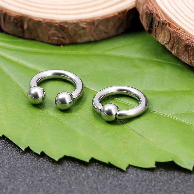 Cisyozi 8G Septum Rings Jewelry Large Ear Earrings Gauges Septum Stretcher kit 8gauge Surgical Stainless Steel Big Wide Septum Nose Earrings Gauges Tunnel Plug Hoop Stretch Piercing Jewelry Women Men - Image 5