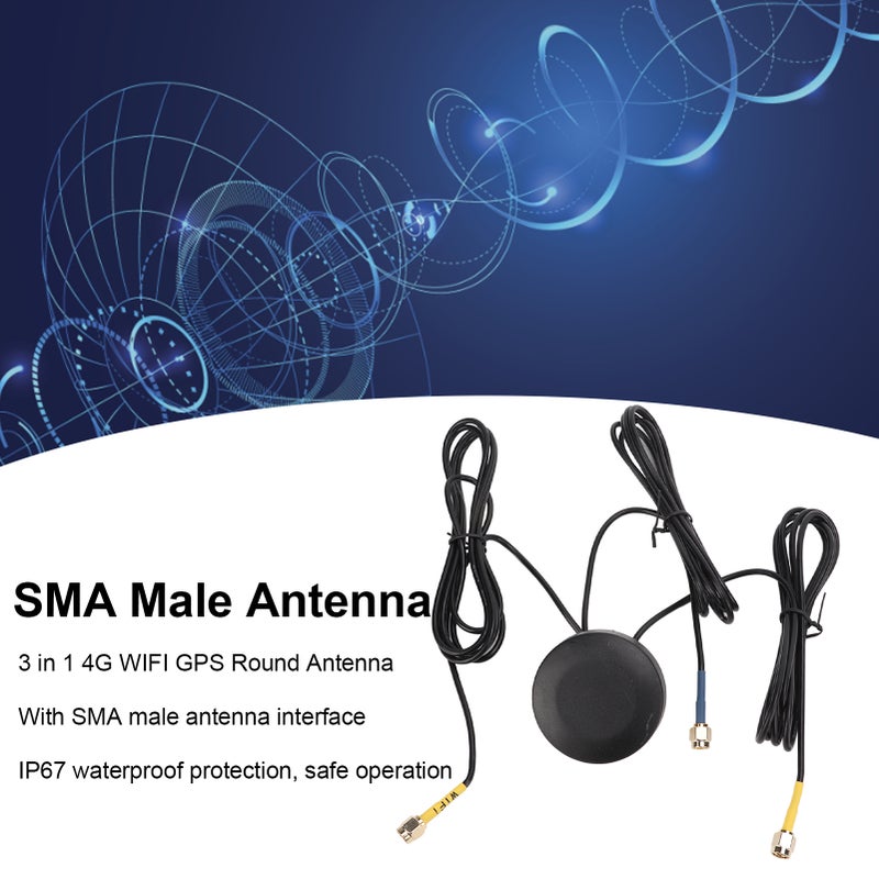 3-In-1 GPS Antenna: Lightweight Durable ABS Material IP67 Waterproof - Independent Channel Transmission Copper Wire for Car Navigation Outdoor Use - Image 5