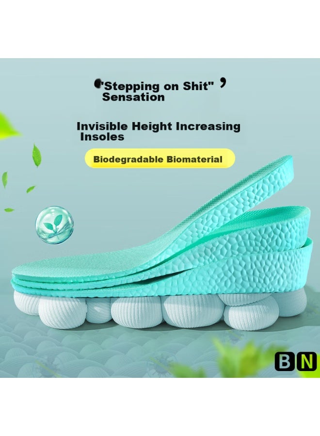Bonnie family Bangni Shijia Oles, Height-increasing, Invisible Full Oles, For Men And Women, Sports Shock-absorbing, Biodegradable Eco-friendly Material, 3.5cm, Size 41-42  - Image 1
