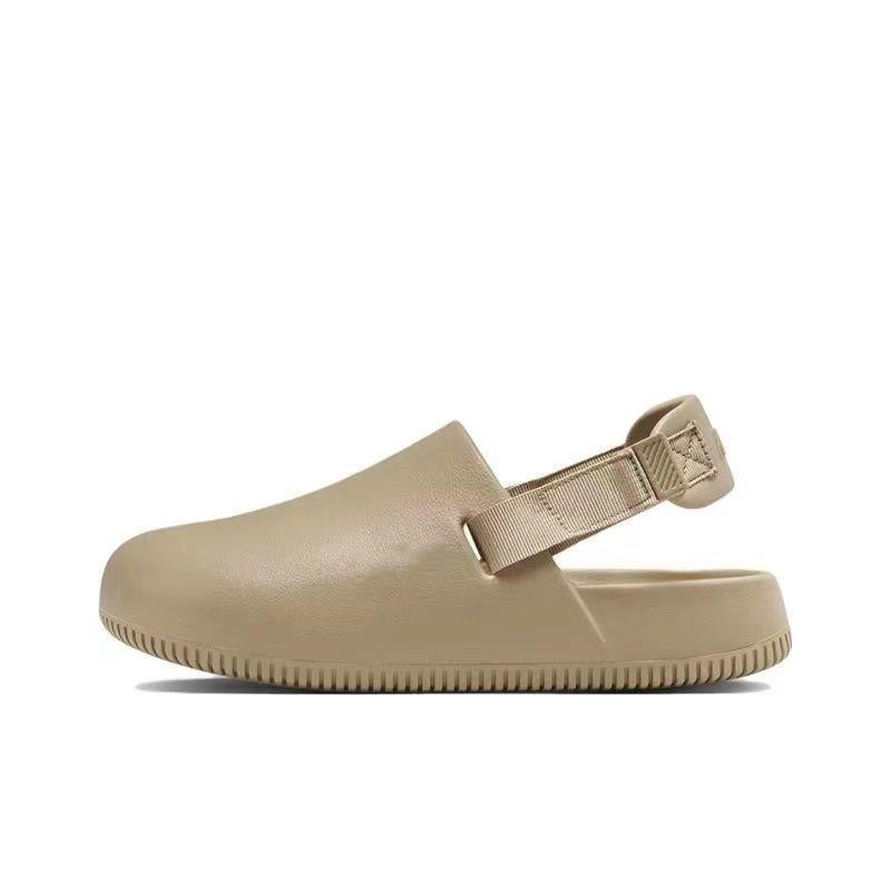 Slippers Womens Summer Doctors Surgery Office Baotou Half Slippers Mens Outer Wear Non-slip Hole-free Beach Slippers Black - Image 3