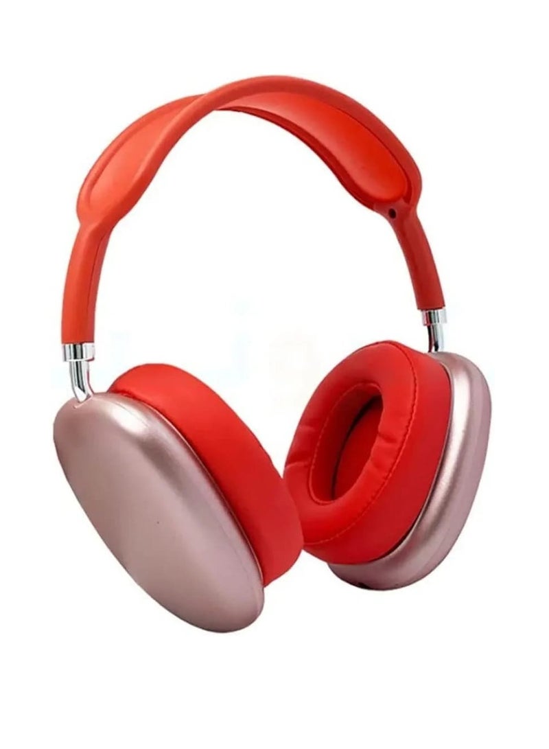 P9 Bluetooth Over-Ear Headphones Red - Image 1