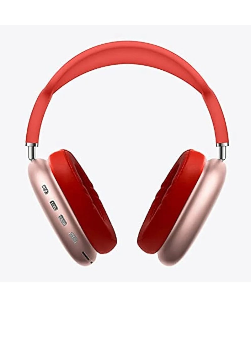 P9 - Bluetooth Over-Ear Headphones Red - Image 1