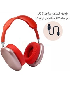 P9 Bluetooth Over-Ear Headphones Red  - Image 4