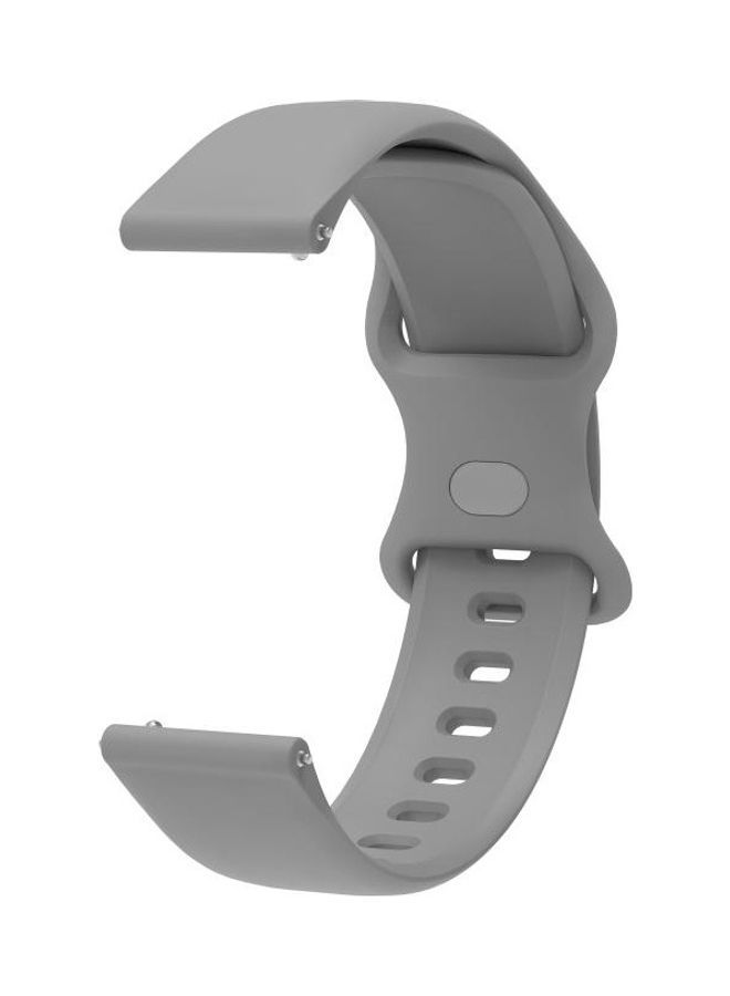 NIBEMINENT Perforation Silicone Replacement Watchband For Huawei Watch 3 Internal Buckle Grey - Image 3