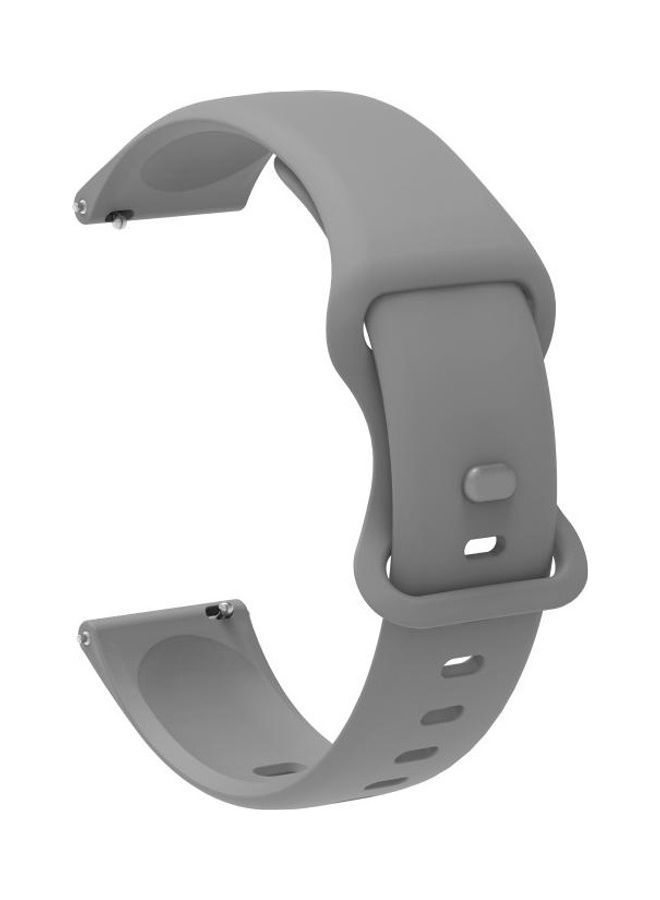 NIBEMINENT Perforation Silicone Replacement Watchband For Huawei Watch 3 Internal Buckle Grey - Image 2