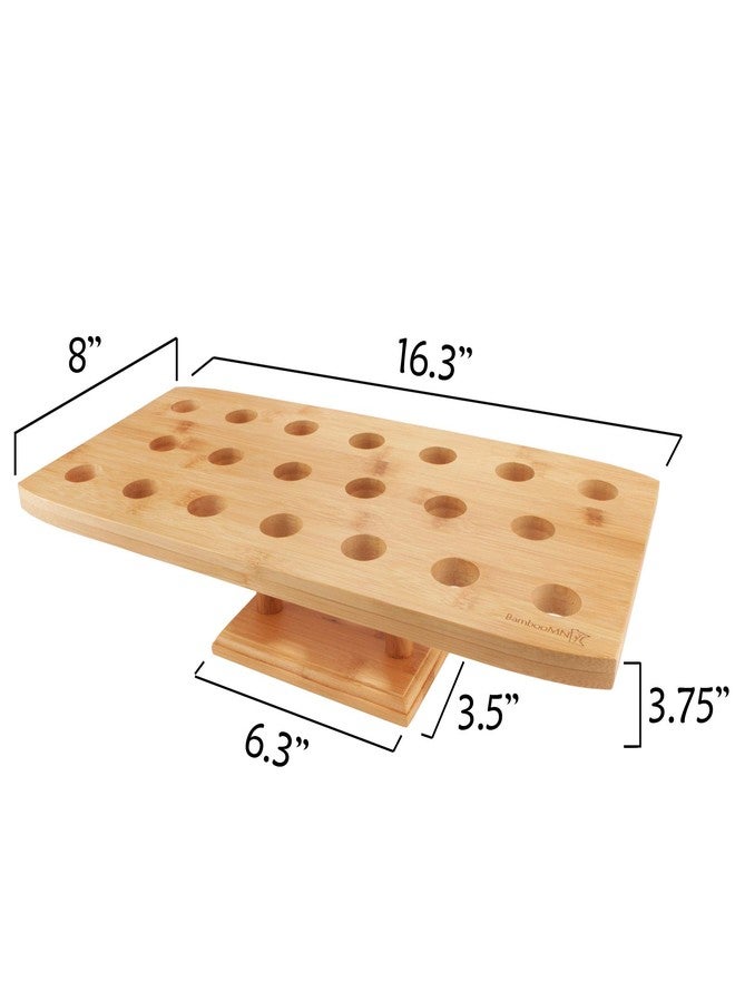 BambooMN 16.3 Inch Natural Bamboo Wide Oblong Food Cone Display Tamaki Stand for Restaurants, Catered Events, Party or Buffets, Holds up to 20 Cones, 1 Piece - Image 4