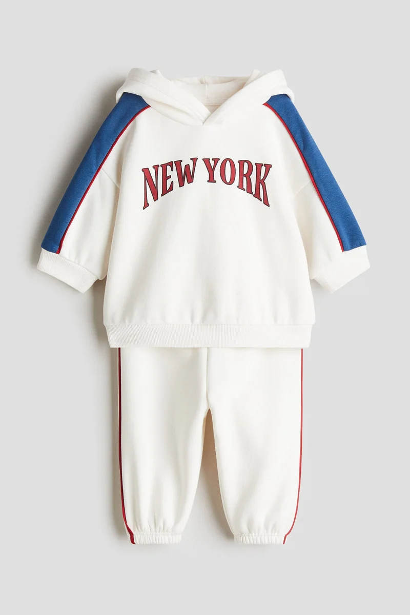 H&M 2-piece printed sweatshirt set