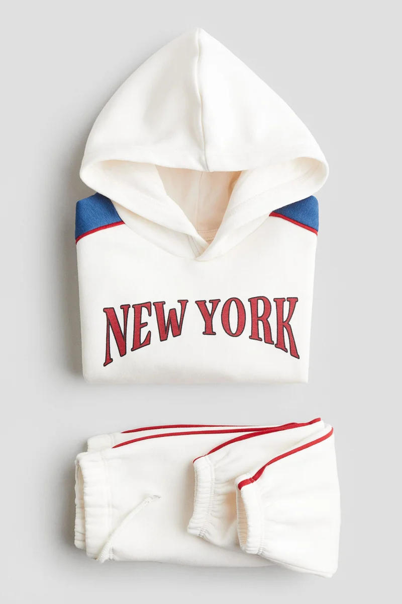 H&M 2-piece printed sweatshirt set