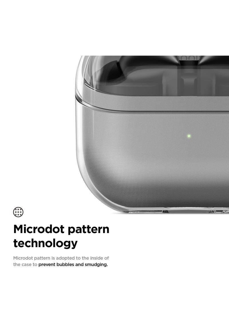 Silicone Case Compatible with Samsung Galaxy Buds 3/3 Pro Protective Cover with Carabiner (Transparent) - Image 3