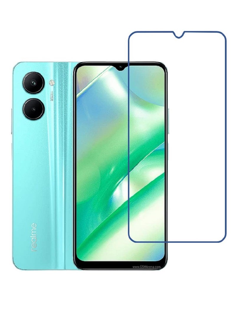 Tempered Glass Screen Protector Clear Designed For Realme C33  Full Screen Coverage And Bubble Free - Image 1