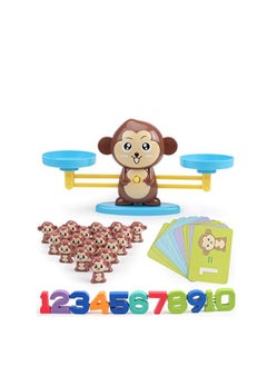 Generic Monkey Balance Maths Cards, Number Blocks, Early Development Activity, Educational Toys, Counting Game, Maths Games for Boys and Girls from 3 Years  - Image 1