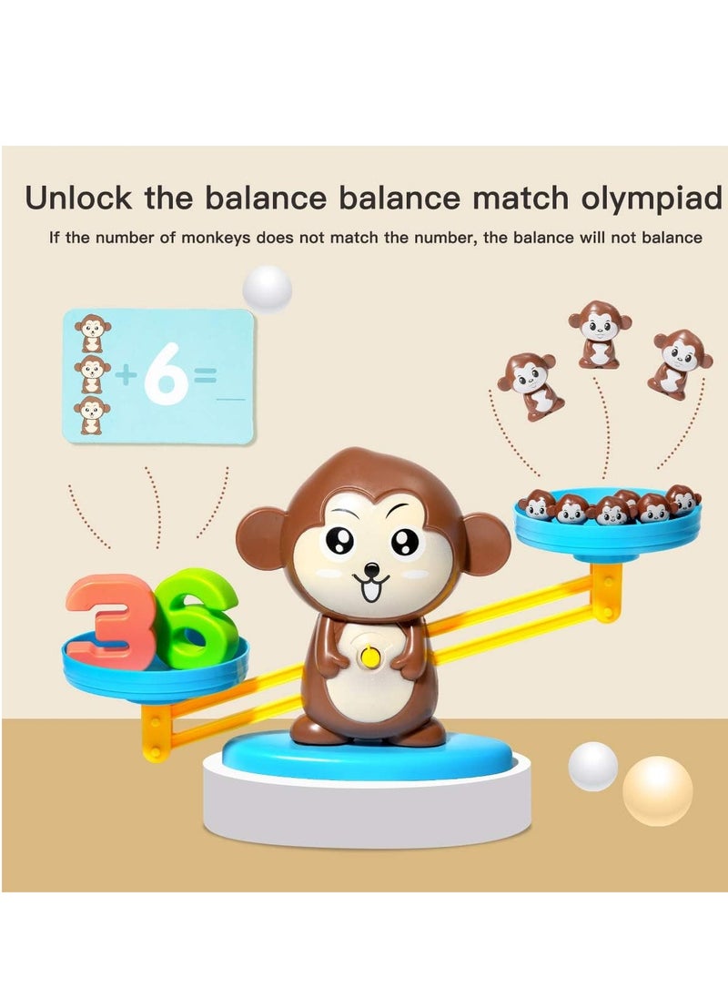 Generic - Monkey Balance Maths Cards, Number Blocks, Early Development Activity, Educational Toys, Counting Game, Maths Games for Boys and Girls from 3 Years - Image 1