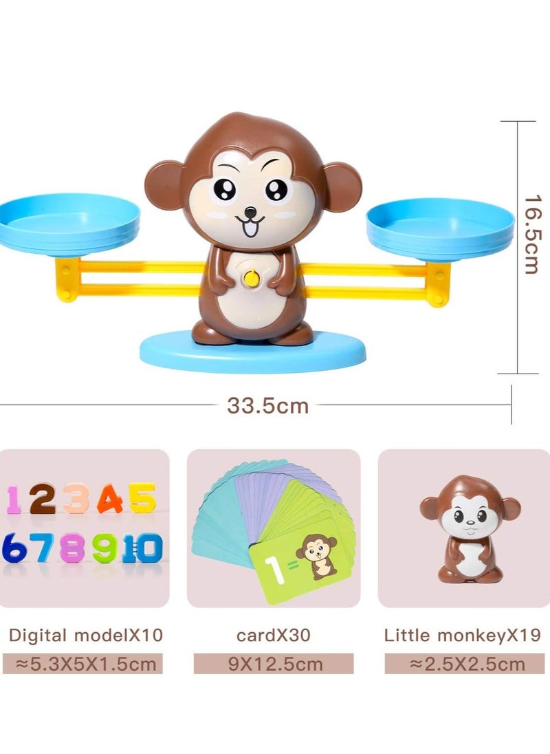 Generic - Monkey Balance Maths Cards, Number Blocks, Early Development Activity, Educational Toys, Counting Game, Maths Games for Boys and Girls from 3 Years - Image 1