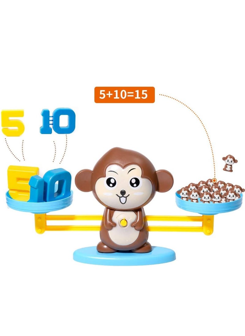 Generic - Monkey Balance Maths Cards, Number Blocks, Early Development Activity, Educational Toys, Counting Game, Maths Games for Boys and Girls from 3 Years - Image 1