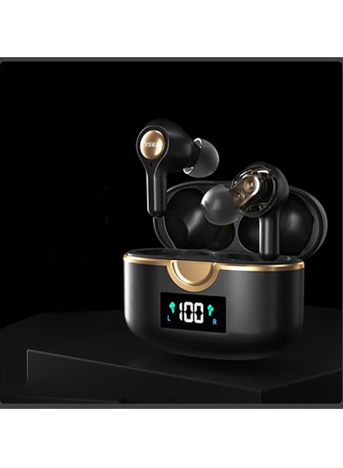 AROAQ Wireless Earbuds, Noise Cancellation Bluetooth In-ear Earphones, Clear Sound Dual Speaker Stereo T22tws Headset, (T22 Double Dynamic Speaker Black) - Image 1