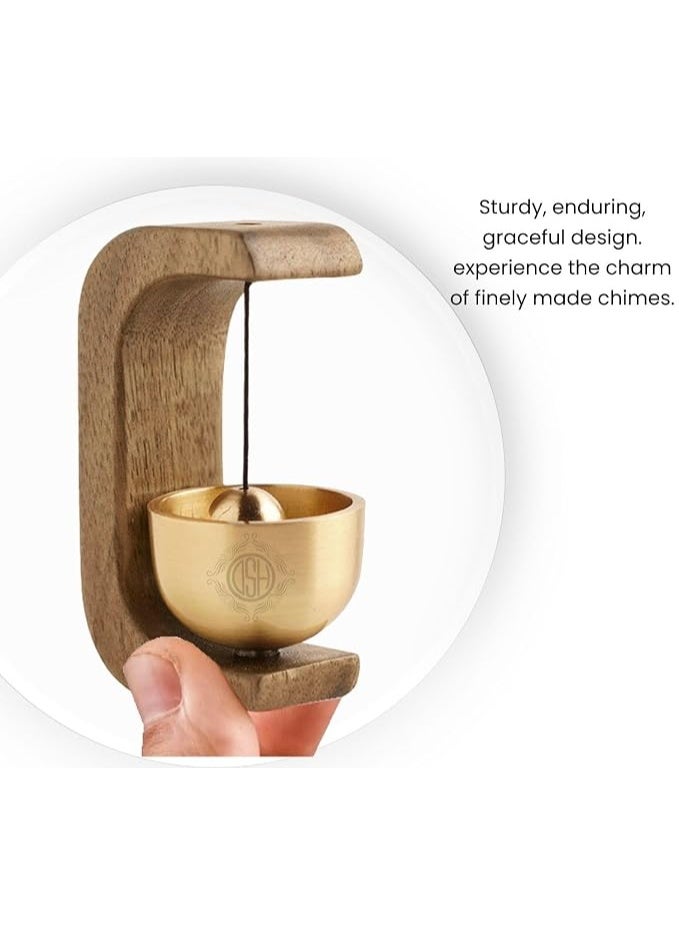 DSH Wooden Magnetic Doorbell Wind Chime Entry Door Bell Without Wire Send Adhesive Tape, Dopamine Magnetic Store Entrance Doorbell for Homes Decoration... - Image 2