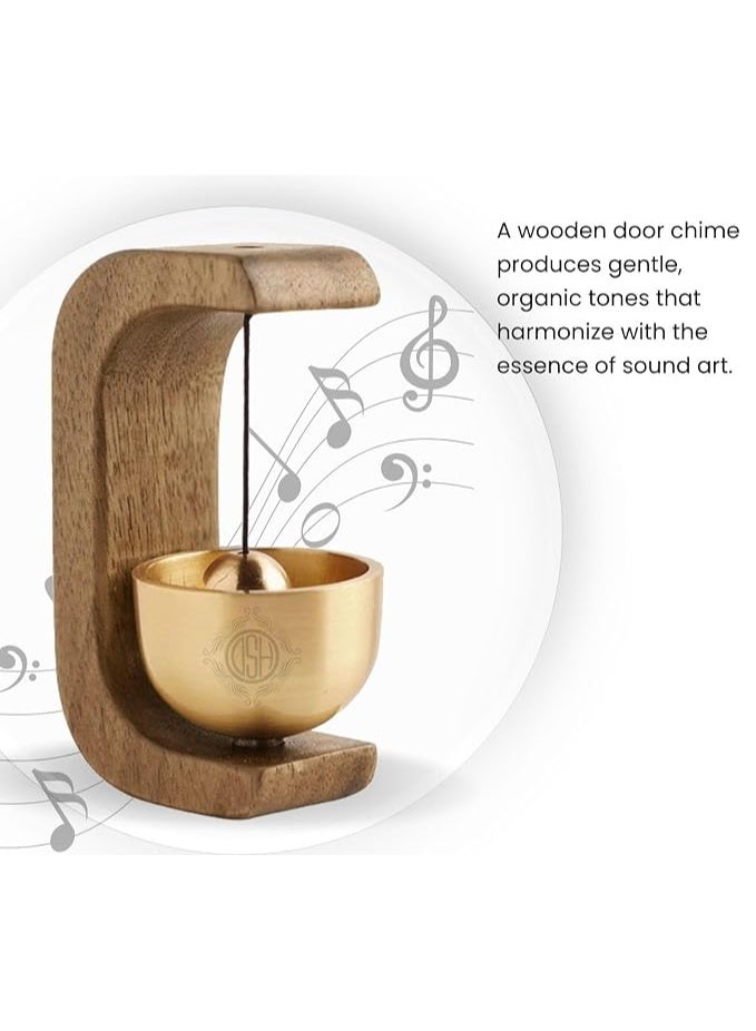 DSH Wooden Magnetic Doorbell Wind Chime Entry Door Bell Without Wire Send Adhesive Tape, Dopamine Magnetic Store Entrance Doorbell for Homes Decoration... - Image 4
