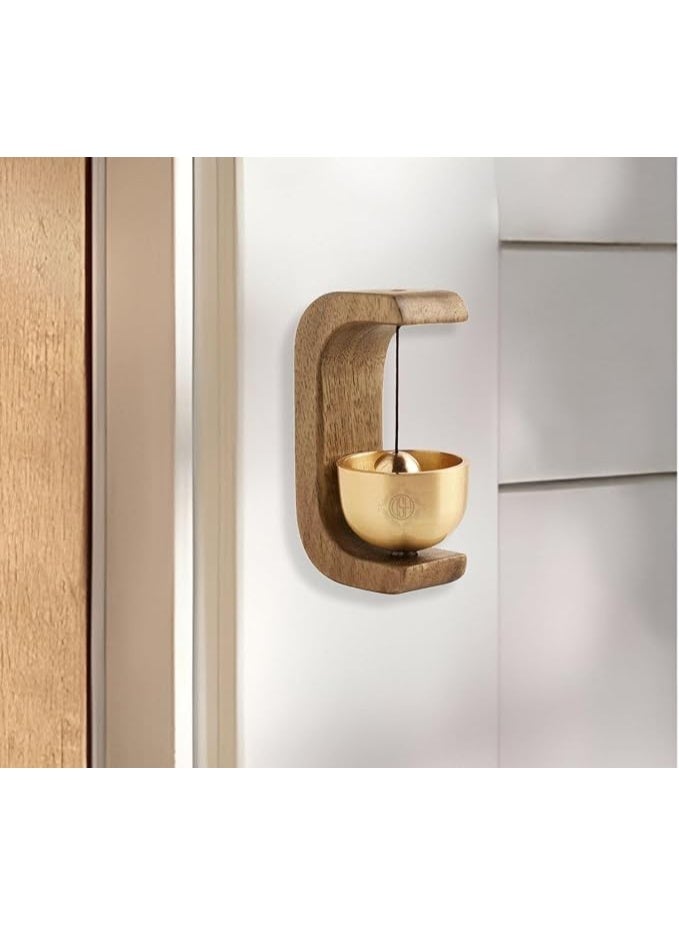 DSH Wooden Magnetic Doorbell Wind Chime Entry Door Bell Without Wire Send Adhesive Tape, Dopamine Magnetic Store Entrance Doorbell for Homes Decoration... - Image 5
