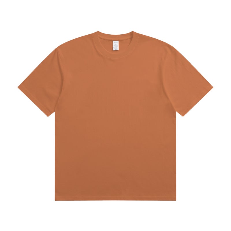 Pod Heavy-Duty Short-Sleeve T-Shirt Summer Crew Neck 230G Pure Cotton Tee Small Neckline Solid Color Unisex Regular Shoulder T-Shirt - Image 1