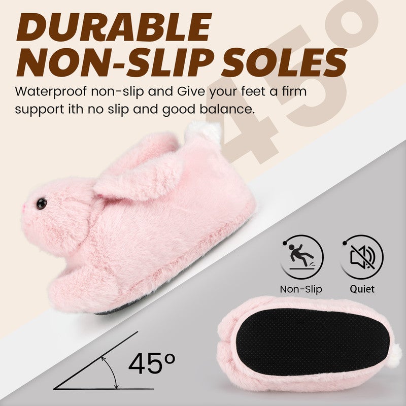 Lucky Kids Funny Cartoon Plush Slippers for Adults – Warm Fleece Memory Foam Indoor Shoes, Soft Cozy House Slippers with Non-Slip Sole for  Women - Image 4